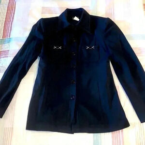 Classic design black suit jacket for a spring Made in Canada High Quality
